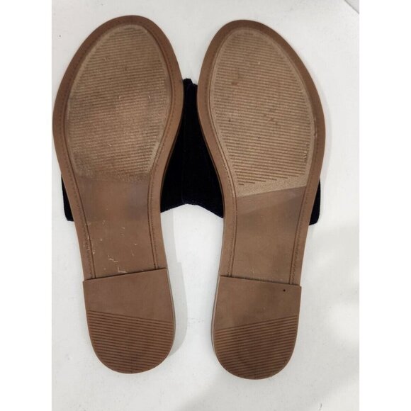 Steve Madden Mishelle Dark Blue Velvet Slip On Sandals Women's Size 8.5 - Picture 6 of 6